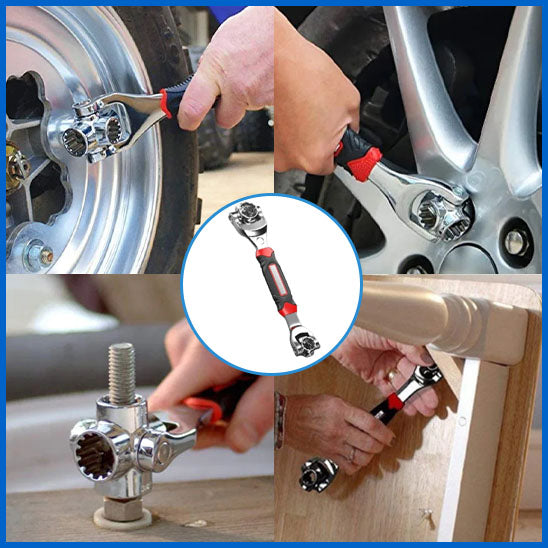 clé à douille universelle rotative