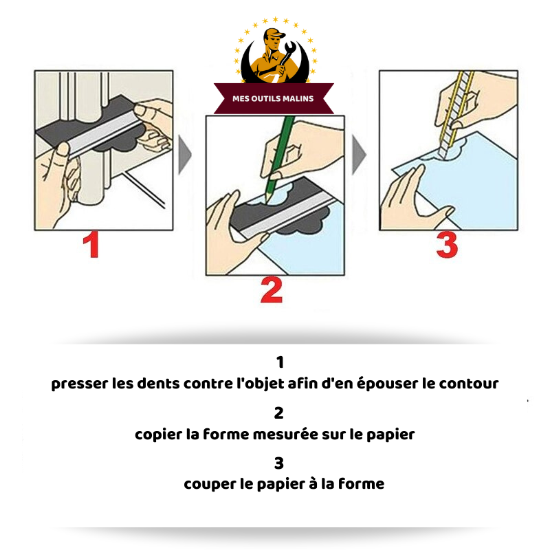 ContourMarker™ Duplicateur de jauge, Copieur de contour "la découpe parfaite" - Mes Outils Malins